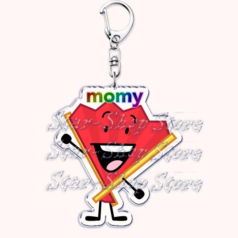 Hot Game Characters Keychain for Accessories Bag Firey Ruby Teardrop Flower Pin Coiny Price Tag Keyring Jewelry Fans Gamer Gifts