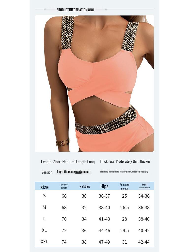 2023 European & American Women's Sexy Criss-Cross Backless Bikini Swimsuit
