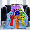 Sprunki Beats Horror Music Box Flannel Throw Blankets  Blankets for Bed Office Lightweight Quilt,