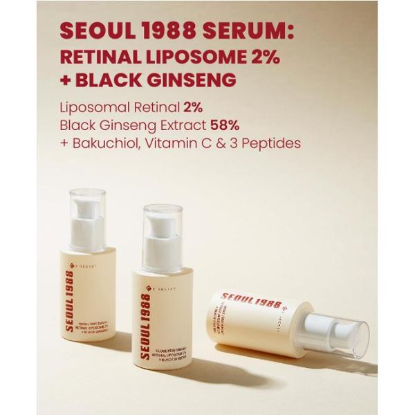 [KSECRET] Sérum SEOUL 1988 : Liposome Rétinien 2% + Ginseng Noir 30ml