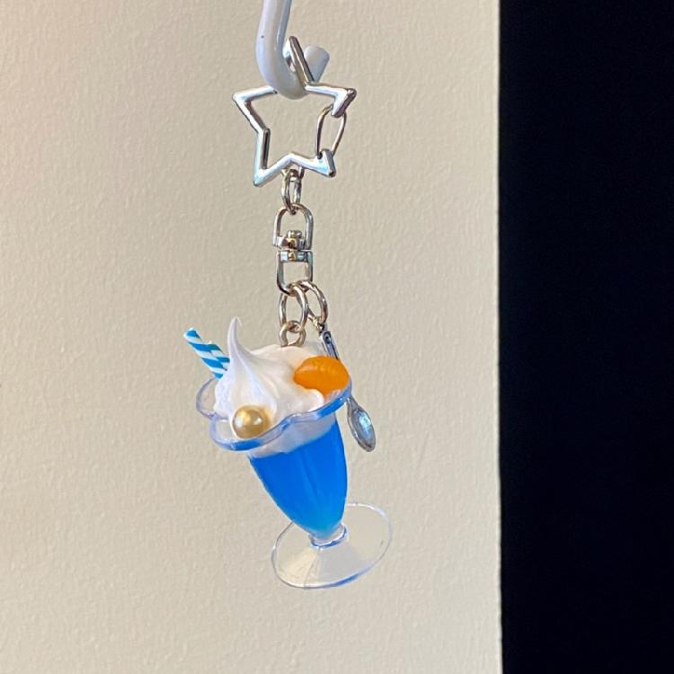 Keys Rings Ornament Juice Cup Pendant Fashion Keyring Accessories for Keychains