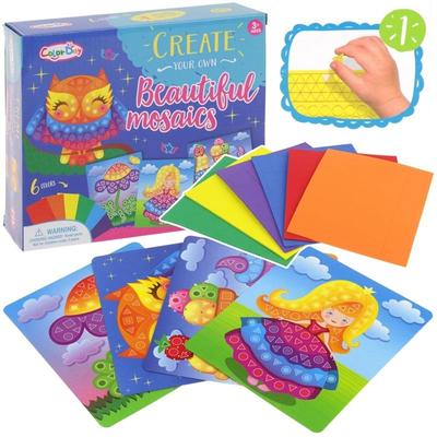 Creative Foam Mosaic Glue Paper Genius Kid Owl Flower
