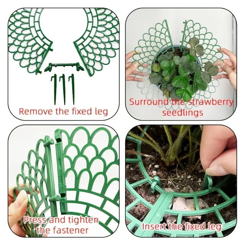 Set Da 20 Supporti Per Fragole Con 4 Gambe Robuste – Rastrelliera Pieghevole In PP Per Coltivazione E Protezione Di Piante Da Frutto
