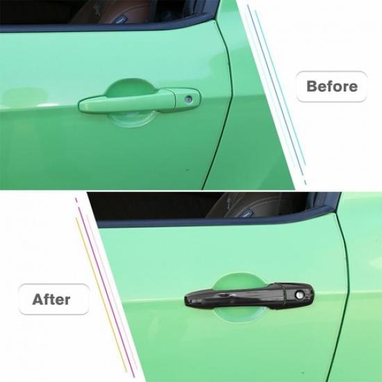 2pcs Exterior Door Handle Decor Cover Trim Decor For Ford Mustang 2004-14 Black