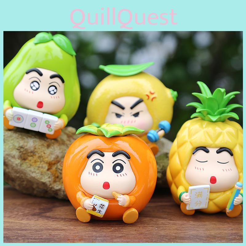 Adorable Pvc Shinnosuke Fruit Series Figure Cute Desktop Car Mascot Gift For Collectors