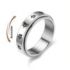Copper Color Spinning Anxiety Rings for Men Women Star Moon Relaxing Ring 2025 Stainless Steel Anti Stress Rings Knuckle Zircon