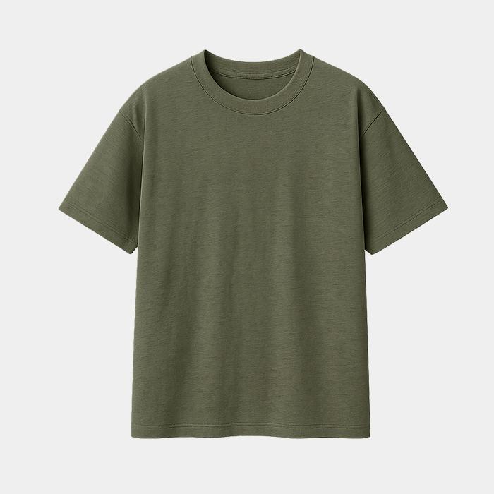Jikeulib Essential Cotton Crew Neck Loose Fit T-Shirt 20 Colors (D Type)