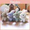 Cartoon White Cute Rabbit Plush Keychain Short Bag Decoration Kids Gift Doll