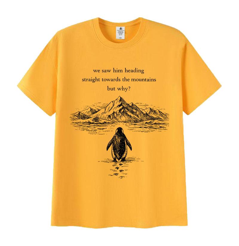 Nihilist Penguin Why Funny Meme Fans Gift T Shirt Men Women Vintage Fashion Oversized T-shirts High Quality Cotton T-shirt