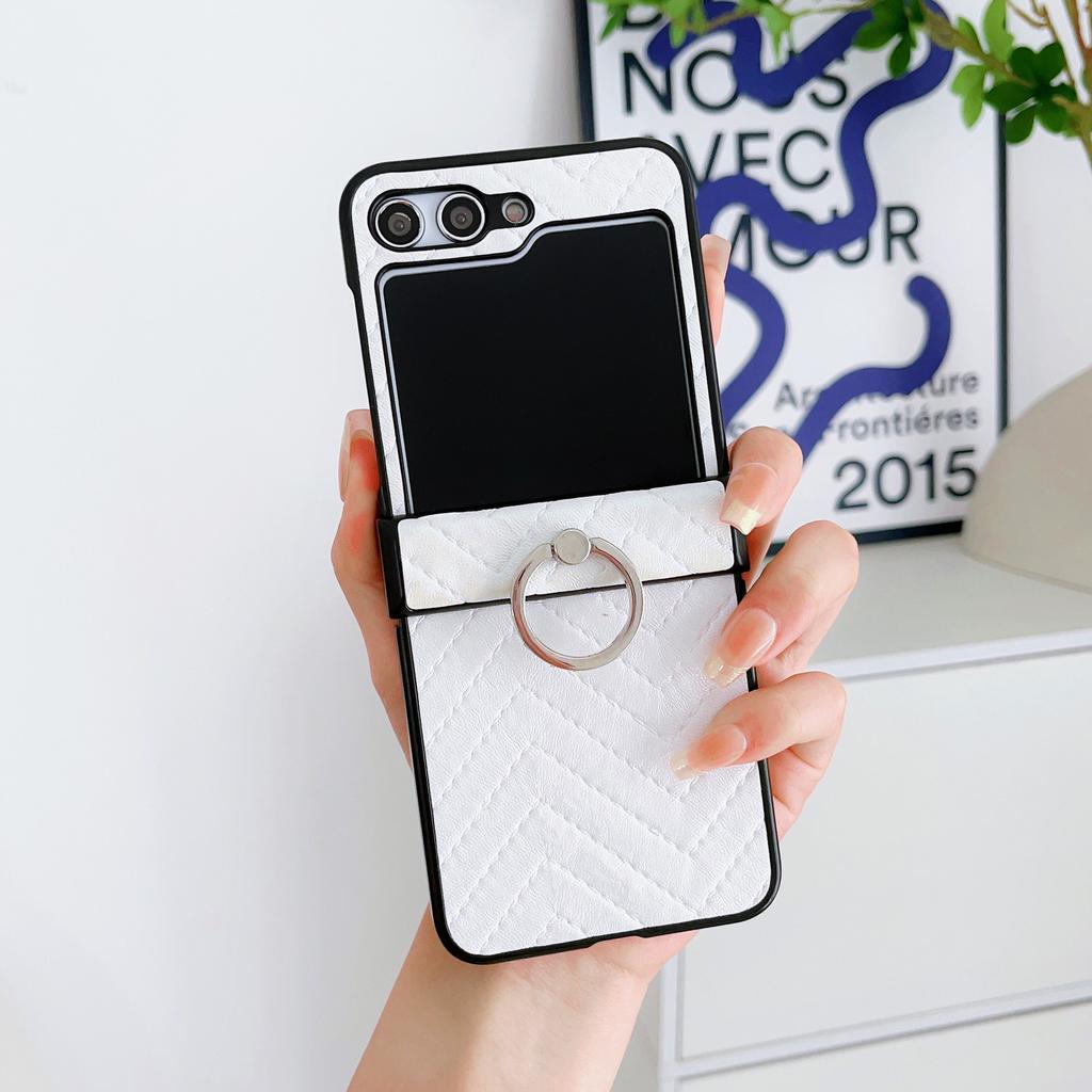 Suitable for Samsung Z Flip5 mobile phone case P50 Pocket diamond braided ring anti-drop case n2 flip