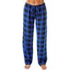 Women's Stretch Plaid Pajama Pants - Imitation Cotton Rayon with Drawstring