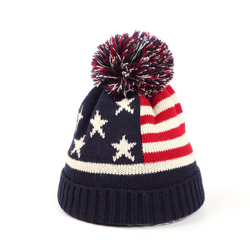1pc Men Winter Knitted Cap for Women Unisex Casual British National Flag Hats Skullies Beanie Hat Outdoor Ski Sport Hiking Windproof Cap