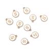 10Pcs 12x2.5mm Alphabet Double Face Charms Pendant Beads for Jewelry DIY Findings