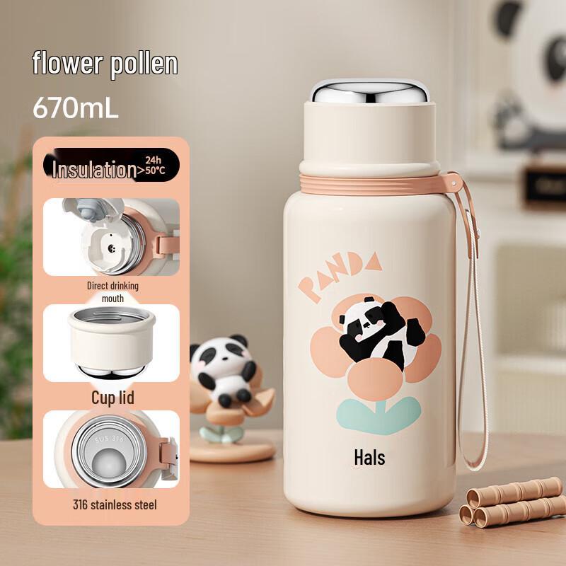 HAERS 316 Stainless Steel Vacuum Bottle 670ml