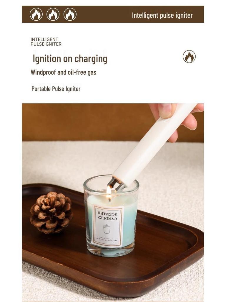 Rechargeable Long Handle Electronic Gas Lighter & Aroma Diffuser