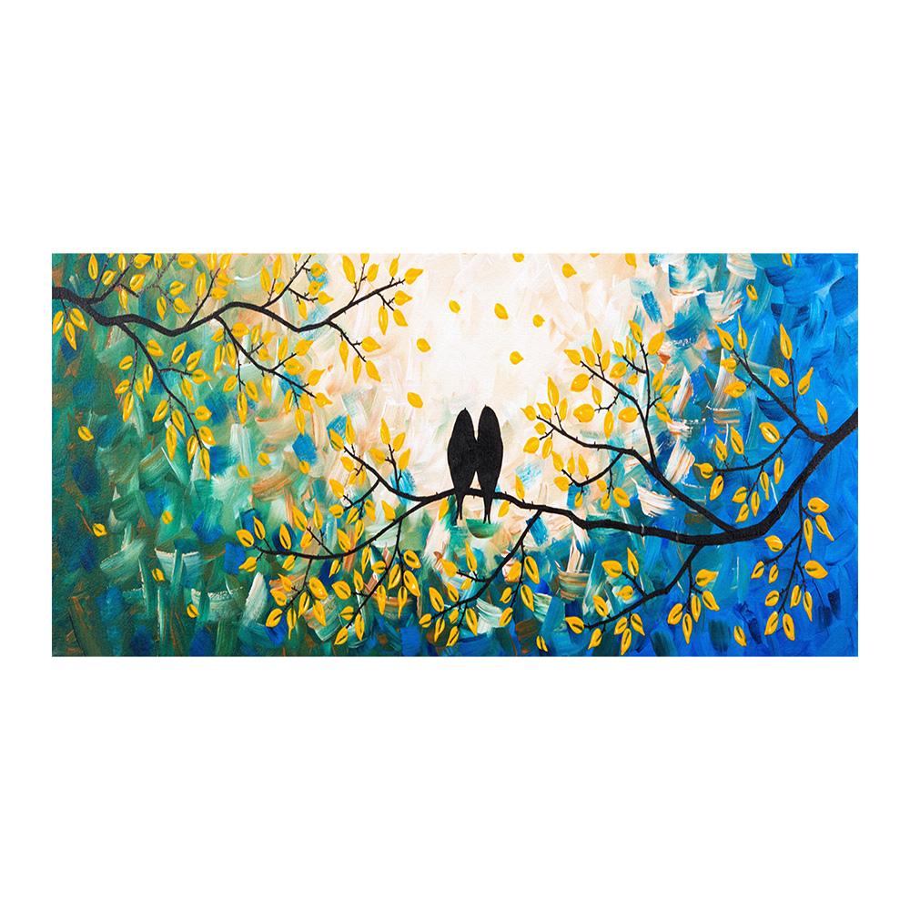 Canvas Painting Bird Tree Landscape Posters and Prints Colorful Wall Pictures for Living Room Home Decor