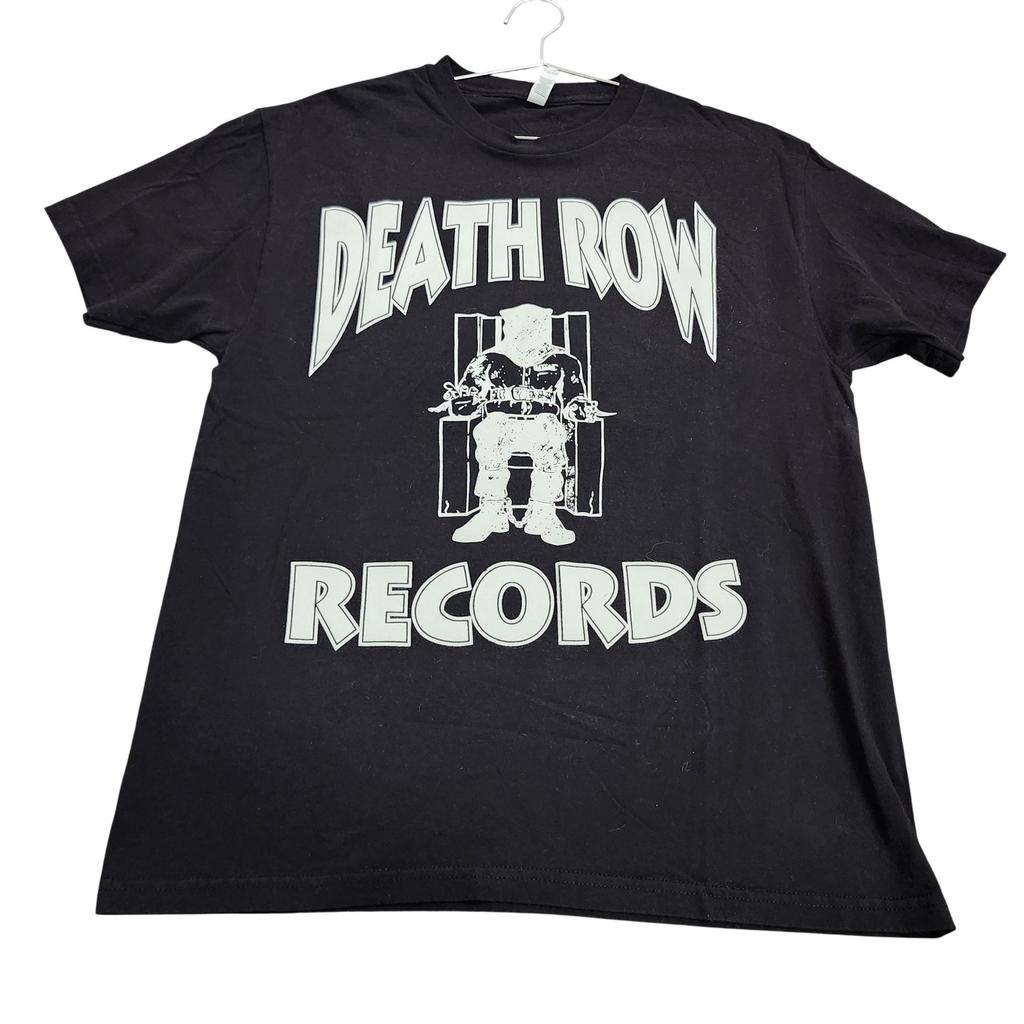 Death Row Records Shirt Mens Large Black Logo Graphic Tee Rap American Apparel Unisex T-Shirt
