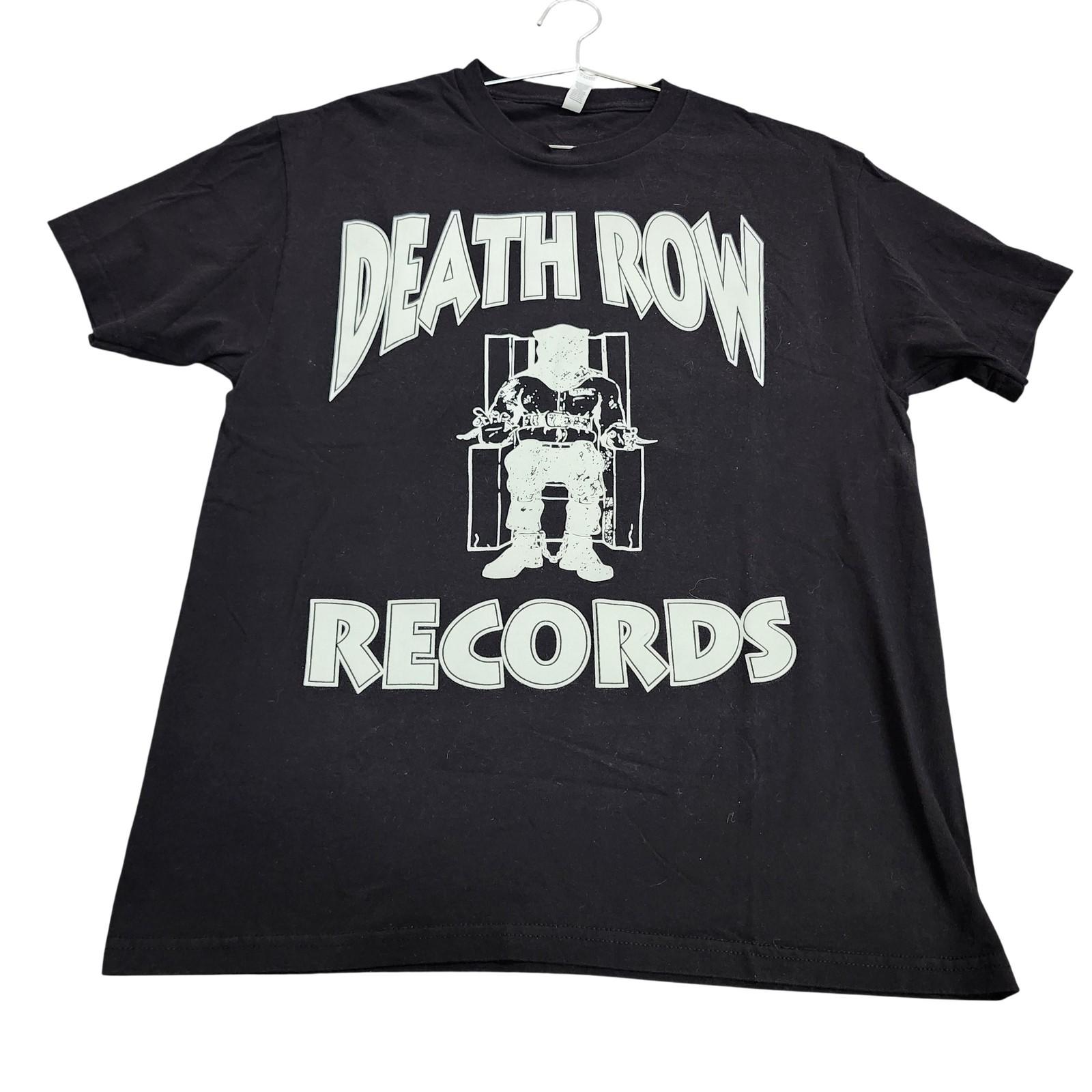 Death Row Records Shirt Mens Large Black Logo Graphic Tee Rap American Apparel Unisex T-Shirt XXXXL