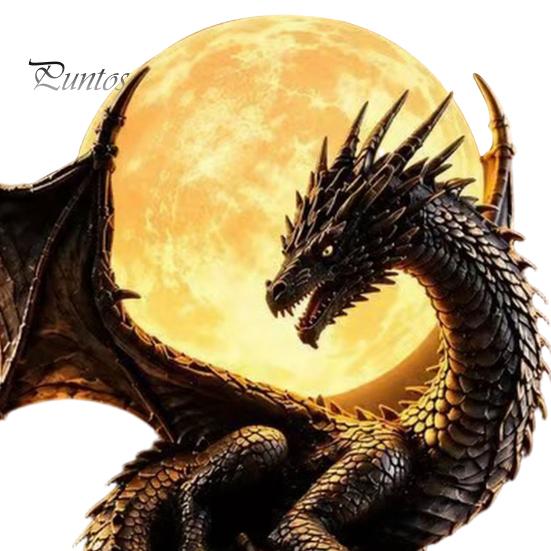 Resin Dragon Sculpture Gothic Moon Statue Lamp, Figurine LED Night Light, Unique Ambient Lighting Sculptural Table Lamp for Room Fantasy Decor, Lovers