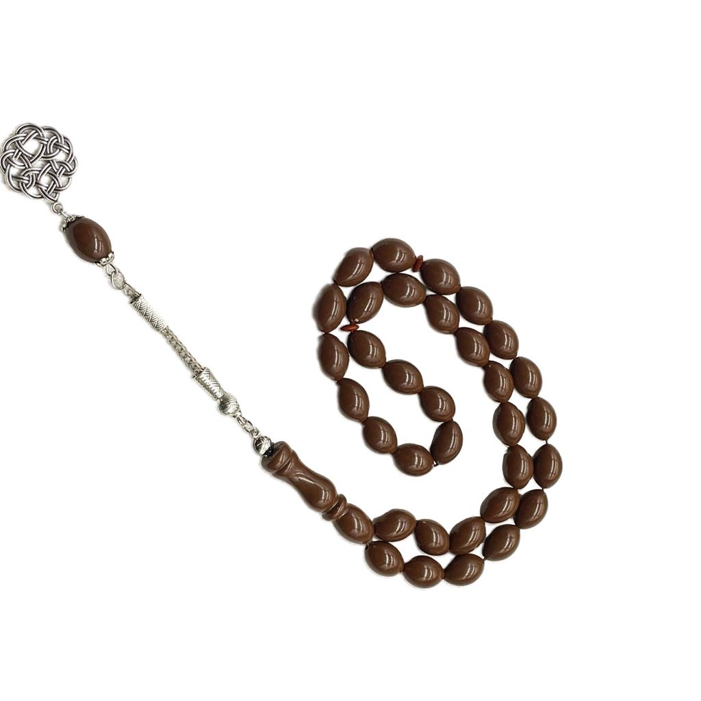 Acrylic Muslims Prayer Beads Oval Ergonomic Design Rosary Bracelet For Daily Worship And Meditation Comfortable Grip