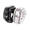 Fashion Design Korean Hand Rope Women Wristband PU Leather Bracelet Rivet Chains Bracelets
