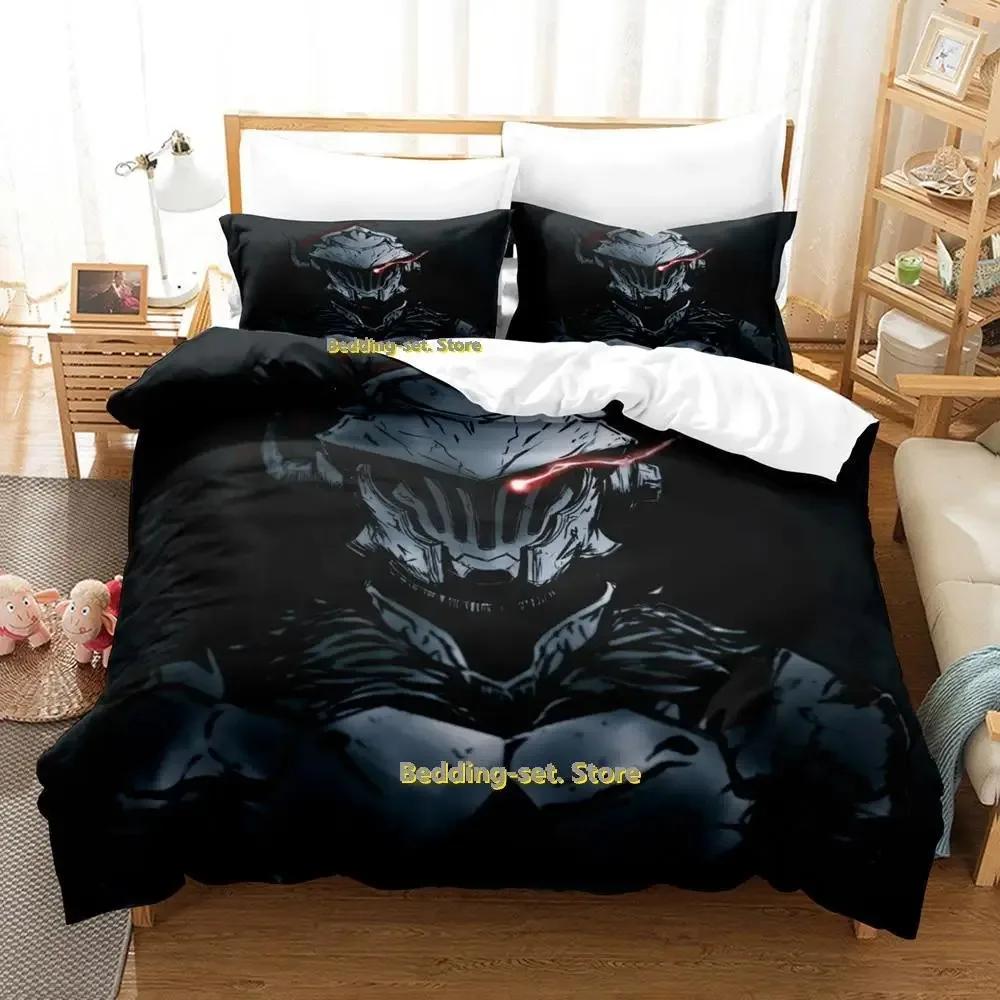 Goblin Slayer Bedding Set Single Twin Full Queen King Size Bed Set Adult Kid Bedroom Duvetcover Sets Anime Parure De Lit Bed