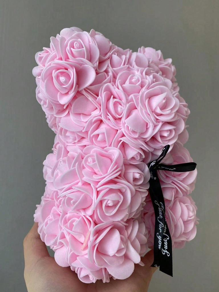Mother's Day Gift 11cm Foam Flower Bear PE Rose Bear Pvc Gift Box Qixi Valentine's Day