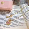 Ensemble de bijoux Vintage Style Couronne Rose Rose Pendentif Trèfle Dentelle Coquillage Bague pour Femmes
