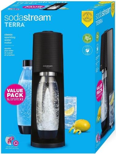 SodaStream Terra Black + 2 bottles (1012812310) Sparkling water maker, Black