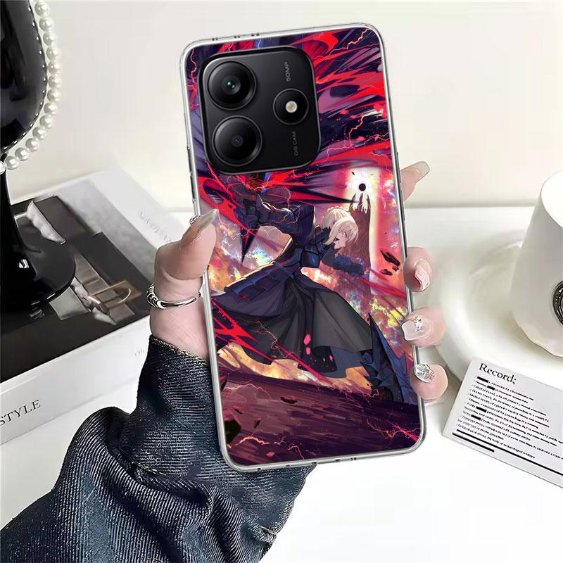 

Fate Zero Stay Night Saber Мягкий чехол для телефона для Xiaomi Redmi Note 15 14 14S 13 12 Pro Plus 12S 11 11S 11E 10 10S 11T 5G Fundas Co Redmi Note 12 Pro 4G