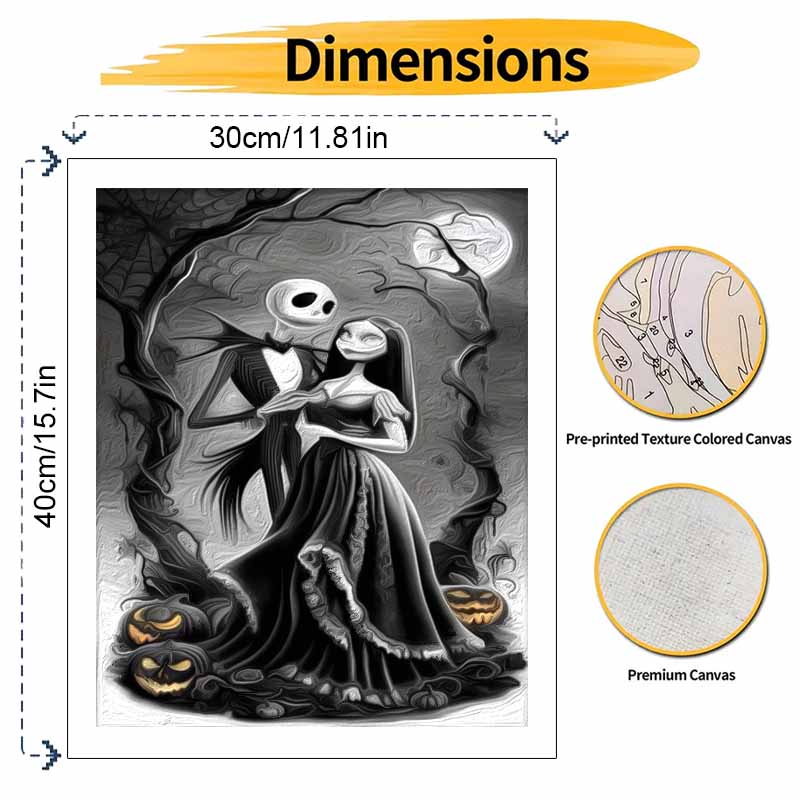 Disney Digital Oil Painting Nightmare Before Christmas Diy Coloring Handpainted Filling Home Decoration Gift for Couple Wall Art Decor