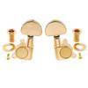 Musiclily Basic Guitar Tuners for Buttons L3+R3 LP/SG Electric/Acoustic Guitars, Gold/Half-Moon