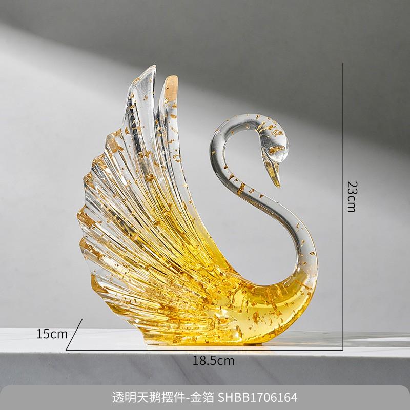 Modern Resin Swan Decorative Figurine Living Room Bedroom TV Cabinet Home Decor Gift Couples Wedding Housewarming