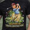 Waffen zur Grasvernichtung Golf T-Shirt | Lustiges Golfshirt | Geschenk für Papa