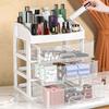 Desktop Cosmetic Organizer: Nail Art, Lipstick, and Mask Storage with Drawers