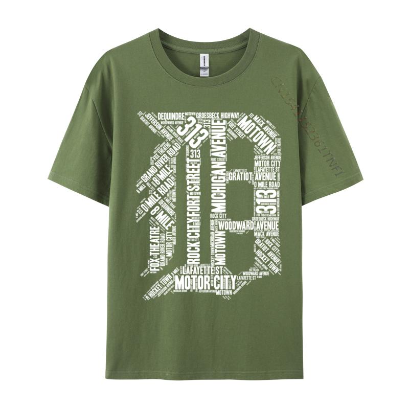 Unisex Tshirts Detroit D Summer Birthday Unisexs Tshirts Comfortable Combed Cotton T Shirt 3d Printed Top Tshirts