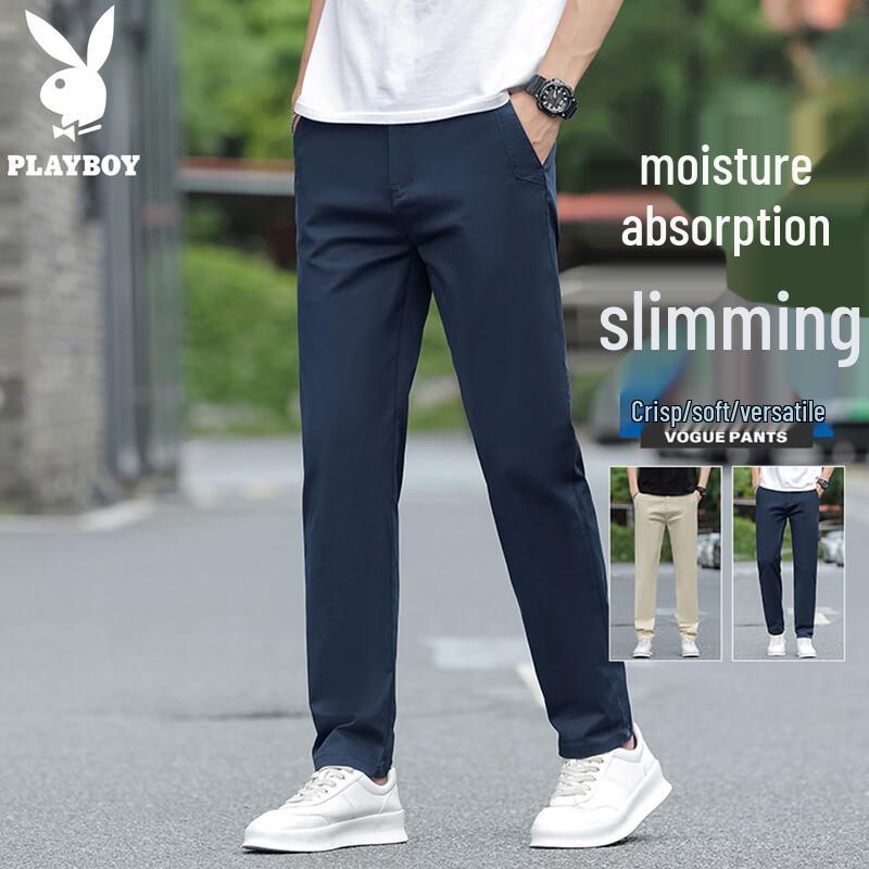 Playboy Men s Loose Fit Straight-Leg Casual Pants 32