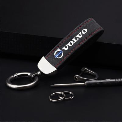 Porte-clés en daim pour voiture Anneau de clé en alliage de zinc Accessoires pour XC90 V90 V60 XC60 V40 S80 S60 S90 C40 XC40 V70 XC70 C30 C70 EX90 Rd