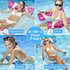 1/2 Stück Ahornblatt Aufblasbare Schwimm-Liege, Pool-Hängematte mit Netz-Clip, Faltbares Schwimm-Bett zum Schwimmen, Geschenkidee,Pool