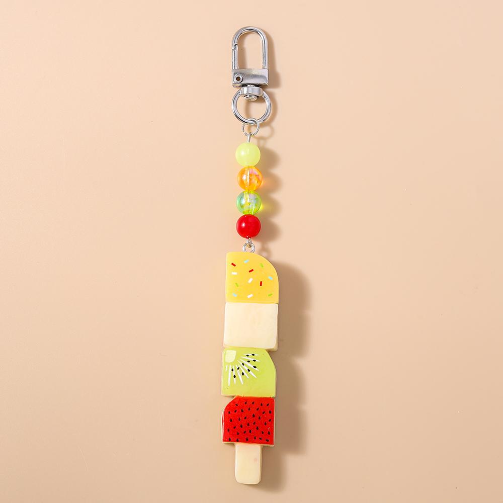 New Simulation Popsicle Ice Cream Keychain Chocolate Key Ring Pendant for Women Girls Handbag Decor DIY Kid's Jewelry Gifts