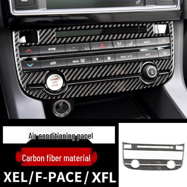 Jaguar F-PACE Carbon Fiber Interior Console & Cup Holder Decorative Sticker