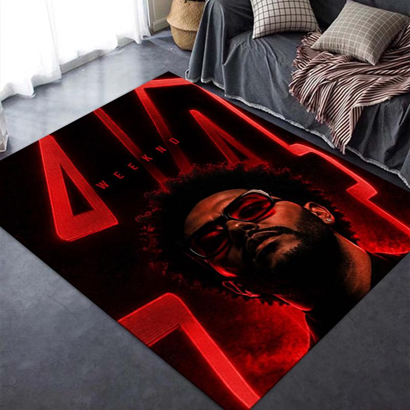 The Weeknd Teppich für Wohnzimmer Schlafzimmer Zuhause Sofadekoration, Kinder Spiel rutschfeste Bodenmatte
