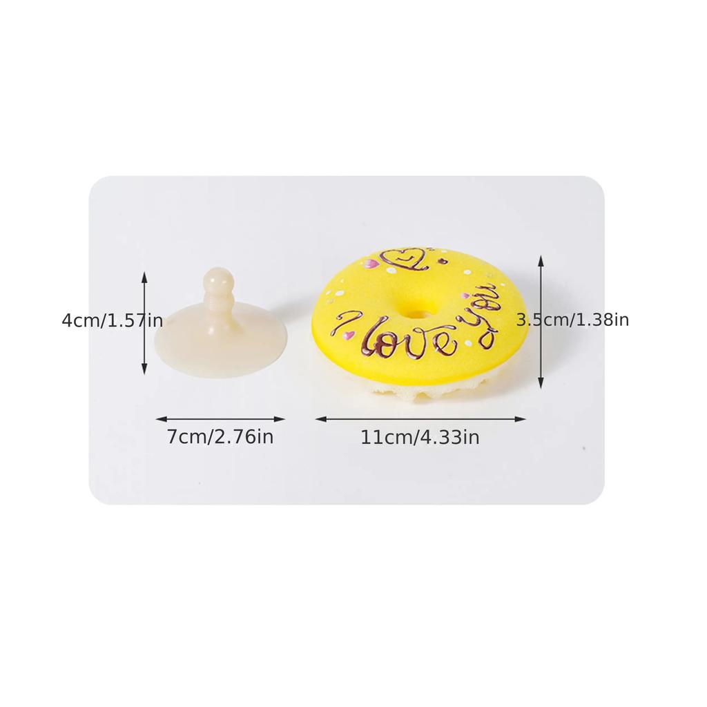 5Pcs Kitchen Sponge Brush Set, 4 Donut Shaped Dishwashing Sponges with 1 Suction Cup, Multi-Functional Scrubber for Pots