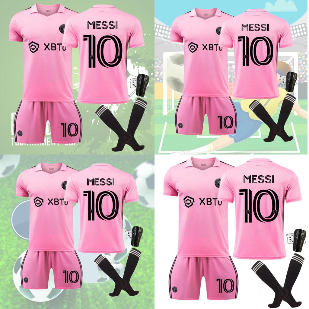2324 Miami International Messi 10 Home Soccer Jersey Ultra-fine Fiber Material
