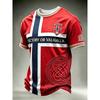 Summer Men's Football 3D Printed Crew Neck T-Shirt