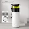 480ML Stainless Steel Cold Insulation Coffee Cup With Lid Household Ceramic Liner Water Bottle Kitchen Thermos Bottle