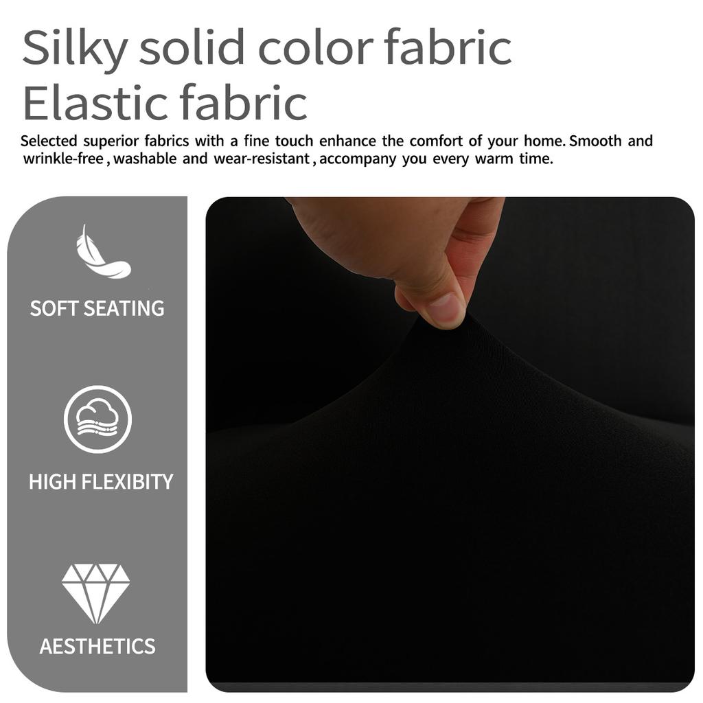 Tpu Coated Waterproof Milk Silk Chair Cover Solid Color Elastic Hotel Chair Cover