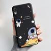 Hülle Für Sony Xperia L3 L4 Hülle Ästhetisch Mode Niedliche Katze Astronaut Schwarz Weiches Silikon Matt Stoßfest Rückabdeckung Stoßfänger