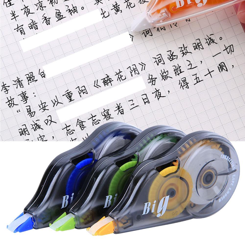 6Pcs Correction Tape Resin Large Capacity Students Stationery School Supplies 12 Meters Length