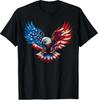 T-shirt Patriottica Aquila Calva Bandiera Americana Aquila Patriottica 4 Luglio USA